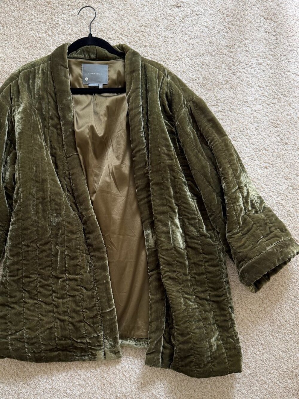 Anthropolgie Quilted Velvet Kimono